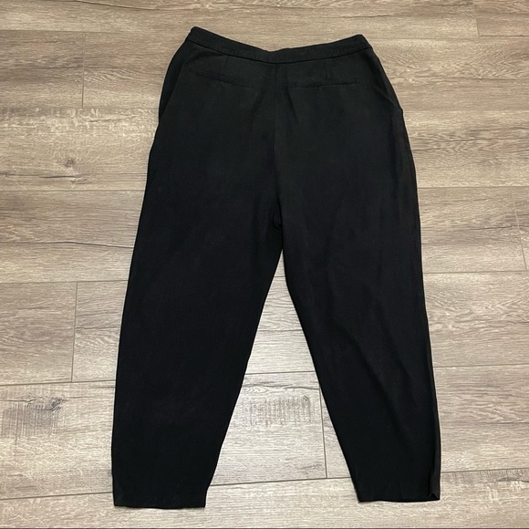 All Saints Women's Black Chia Trouser Pants Pleated Front Tapered Legs Sz 6 Wool - Picture 2 of 8